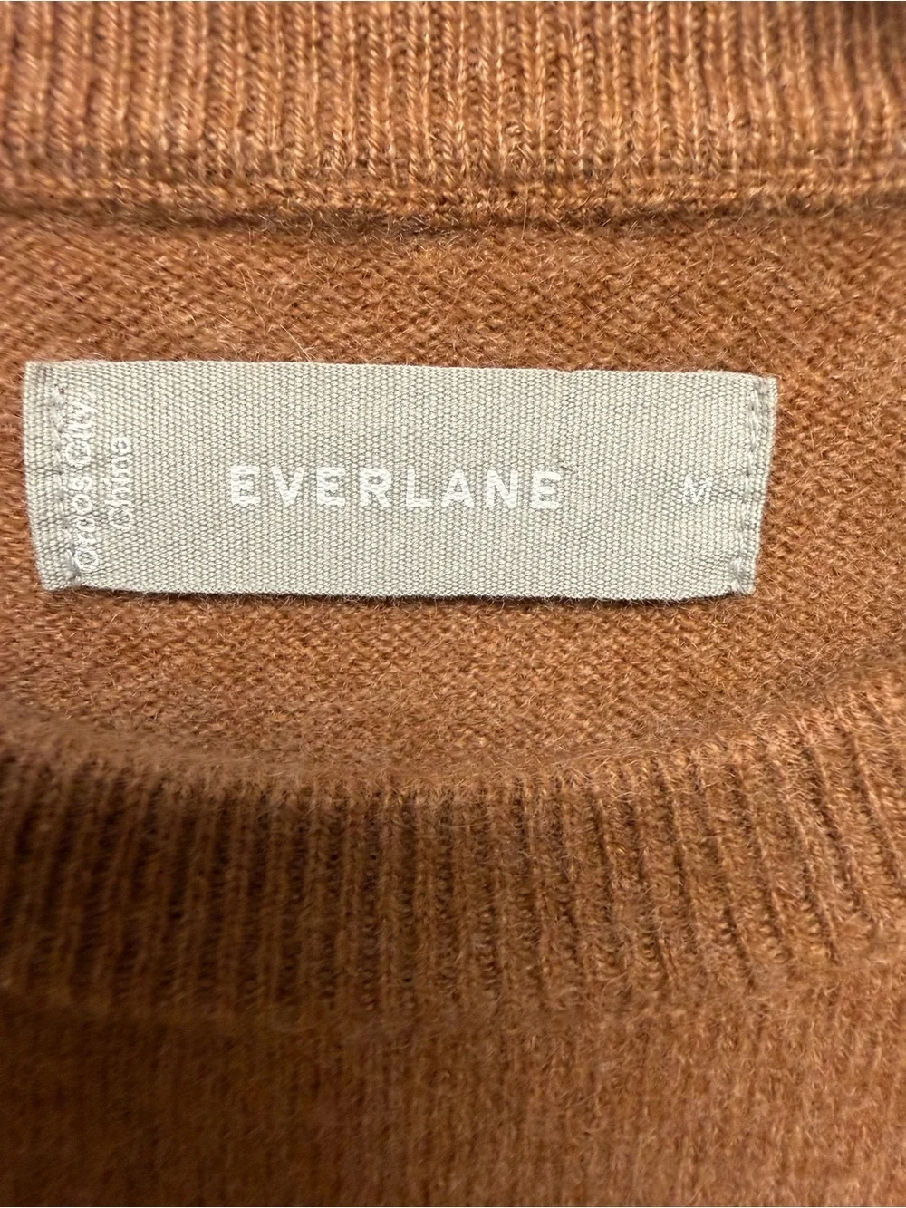Everlane Men’s Cashmere Crewneck Sweater Size M Light Brown